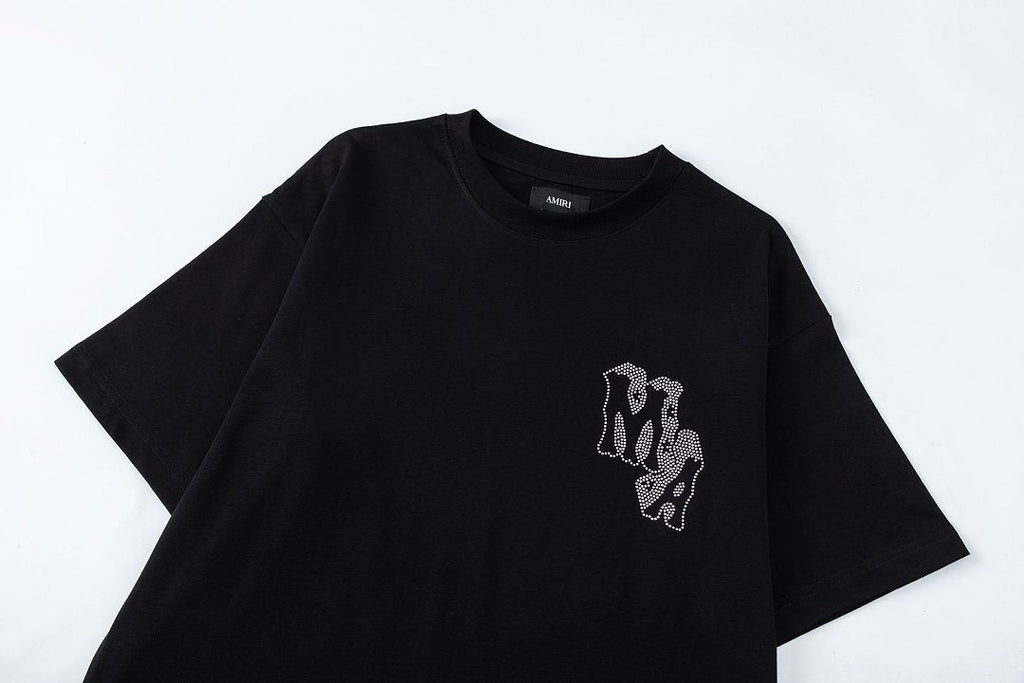 AMIRI crystal-embellished logo-print T-shirt