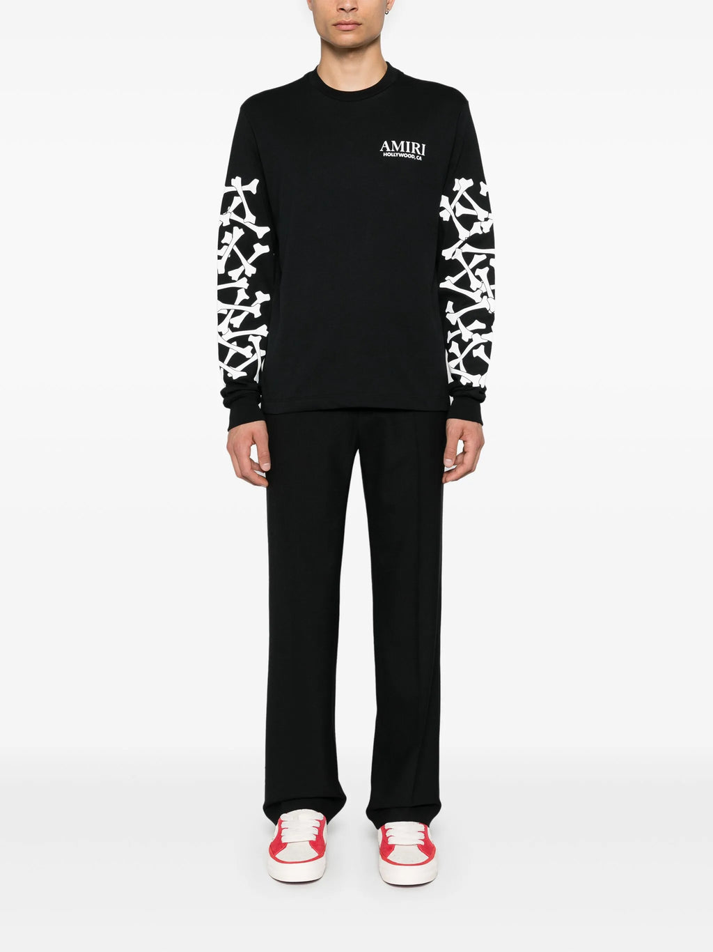 AMIRI Bones Stacked T-shirt Long Sleeve Tee