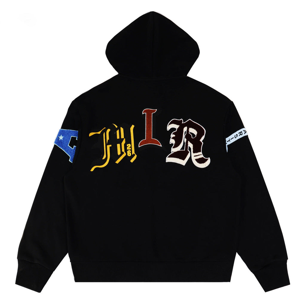 AMIRI Varsity Patch zip-fastening hoodie