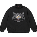 Supreme Crest Applique Half Zip Sweatshirts